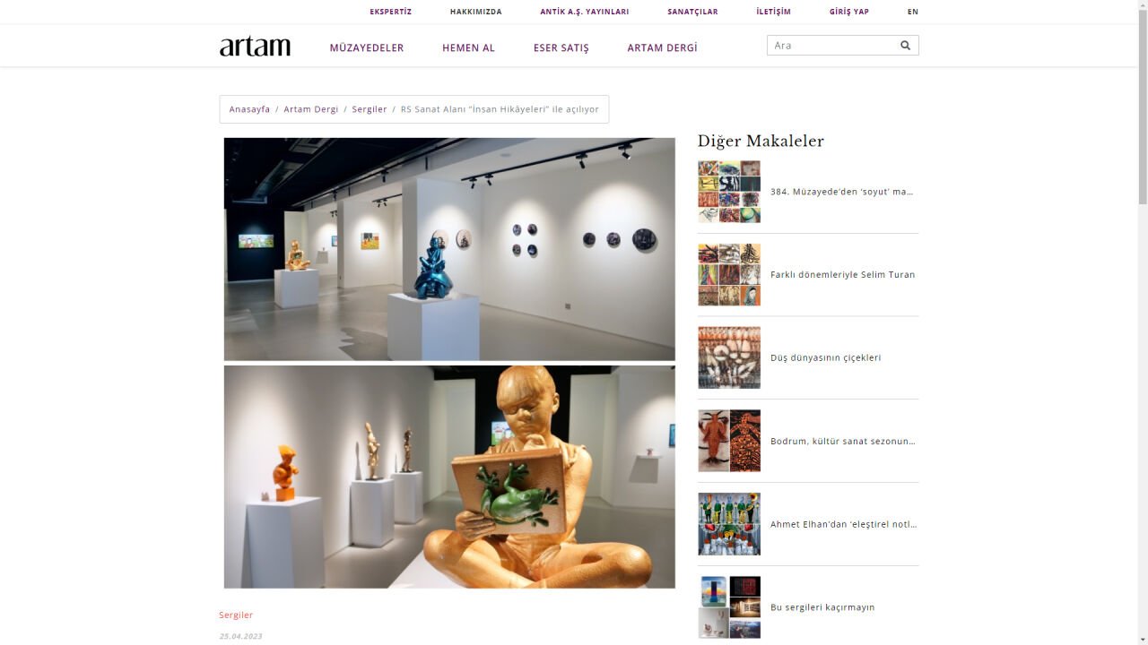 ARTAM - RS Sanat Alanı “İnsan Hikâyeleri” ile açılıyor