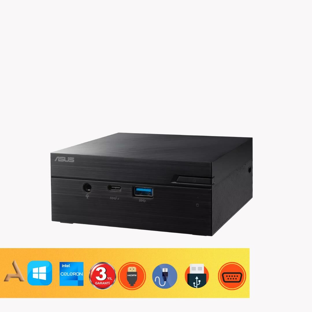 Asus Celeron Dc N4500 12GB 256 SSD  O/B - HDMI - Com Port Mini Pc W11Pro PN41-BBC029MC059