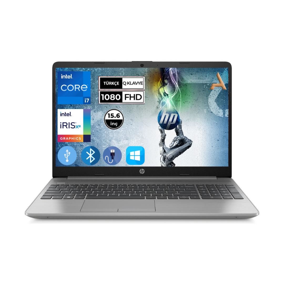 Hp 250 G9  I7-1255U 12GB 256GB M.2 SSD 6Q8M8ESATL20 15.6'' W10pro Taşınabilir Bilgisayar