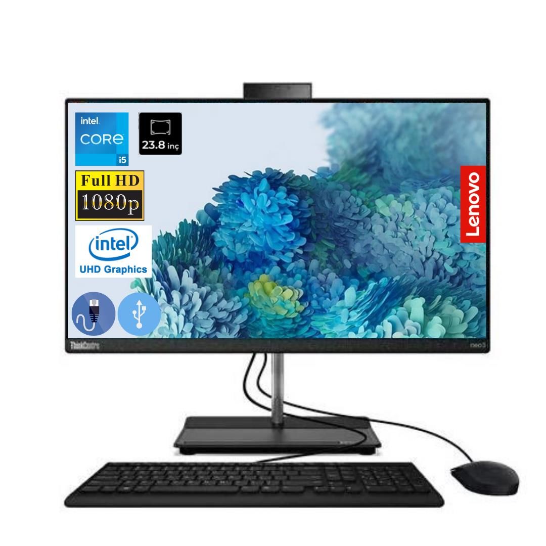 Lenovo Thinkcentre Neo 30A  I5-12450H 32GB 256GB M.2 SSD 12CE0086TXATL21 23.8'' W11Pro All In One Bilgisayar