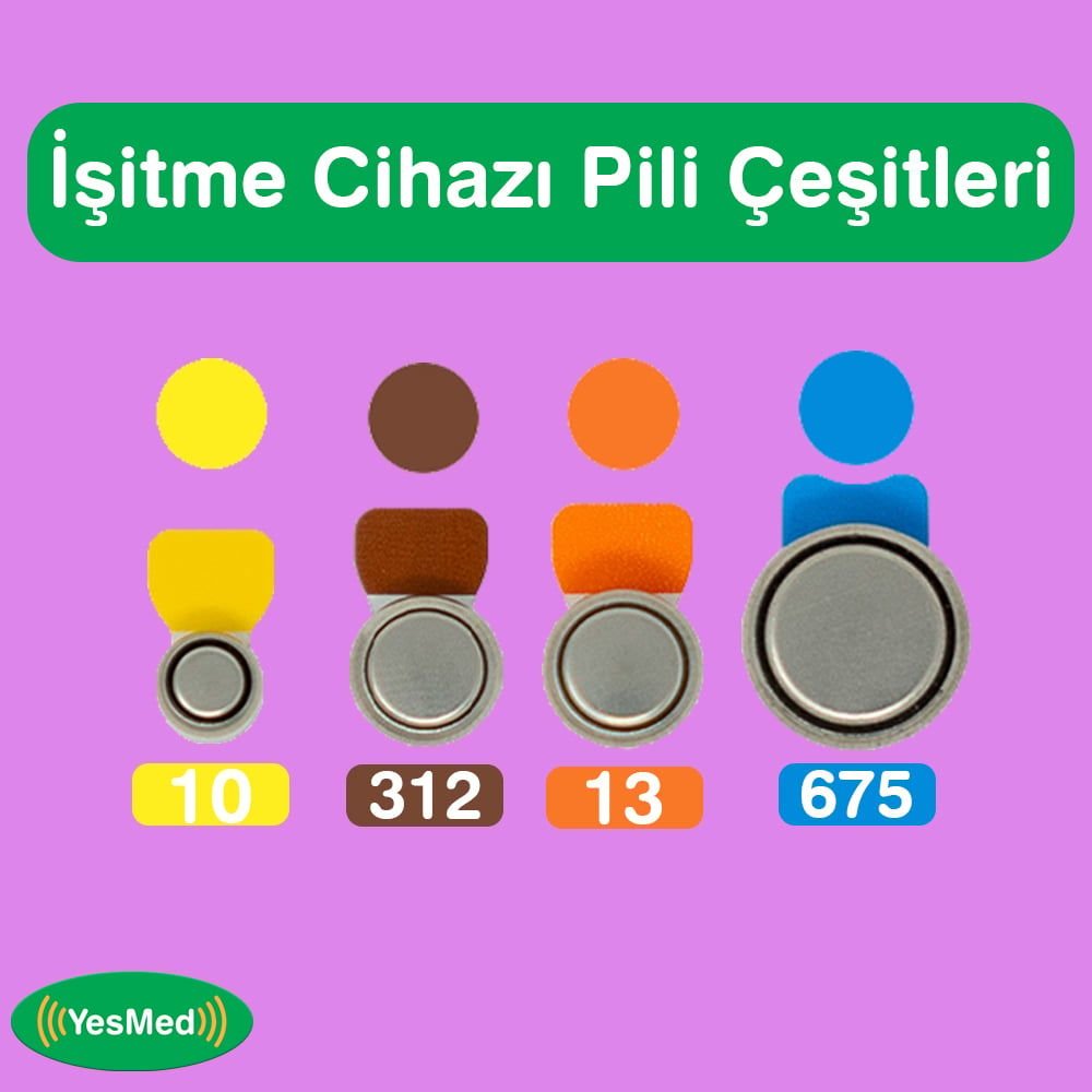 Kaç Çeşit İşitme Cihazı (Kulak Cihazı) Kulaklık Pili vardır?