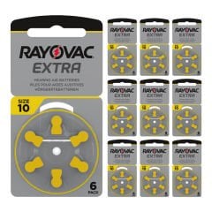 ﻿Rayovac Extra 10 Numara İşitme Cihazı Pili (10 Paket x 6 Adet = 60 Adet Pil)