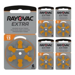 Rayovac Extra 13 Numara İşitme Cihazı Pili (5 Paket x 6 Adet = 30 Adet Pil)