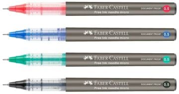 Faber Castell Free Ink Needle 0.5 mm Yeşil Roller Kalem