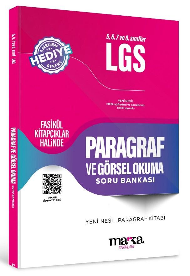 Marka Yayınları 5, 6, 7 ve 8. Sınıflar LGS Paragraf ve Görsel Okuma Soru Bankası