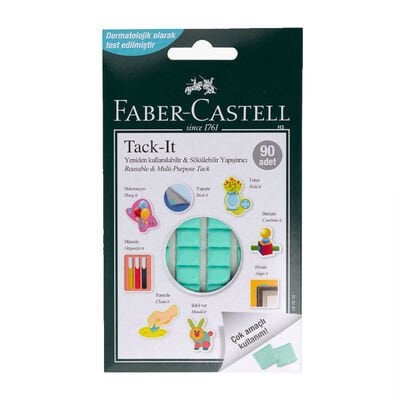 Faber Castell Tack-It Yeşil 90 Parça 50 gr Hamur Yapıştırıcı