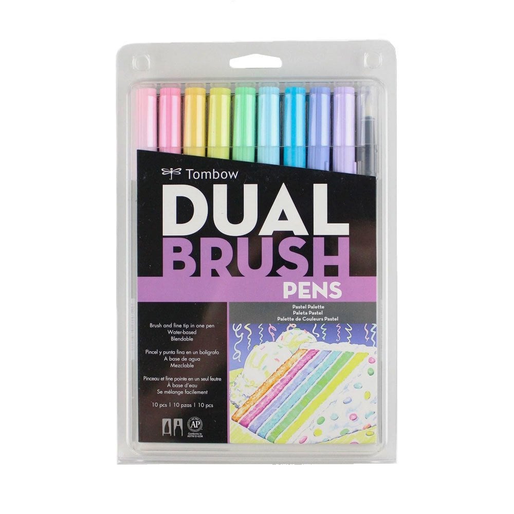 Tombow Dual Brush Çift Uç 10 Renk Pastel Renkler Kalem Seti