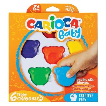 Carioca Baby Teddy Şekilli 6 Renk Mum Boya