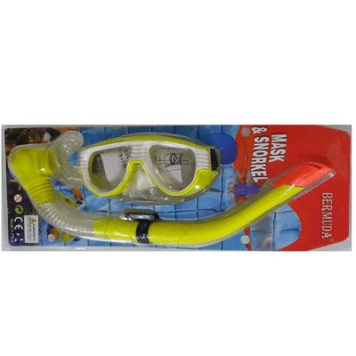 Bermuda Maske Sarı Şnorkel Set