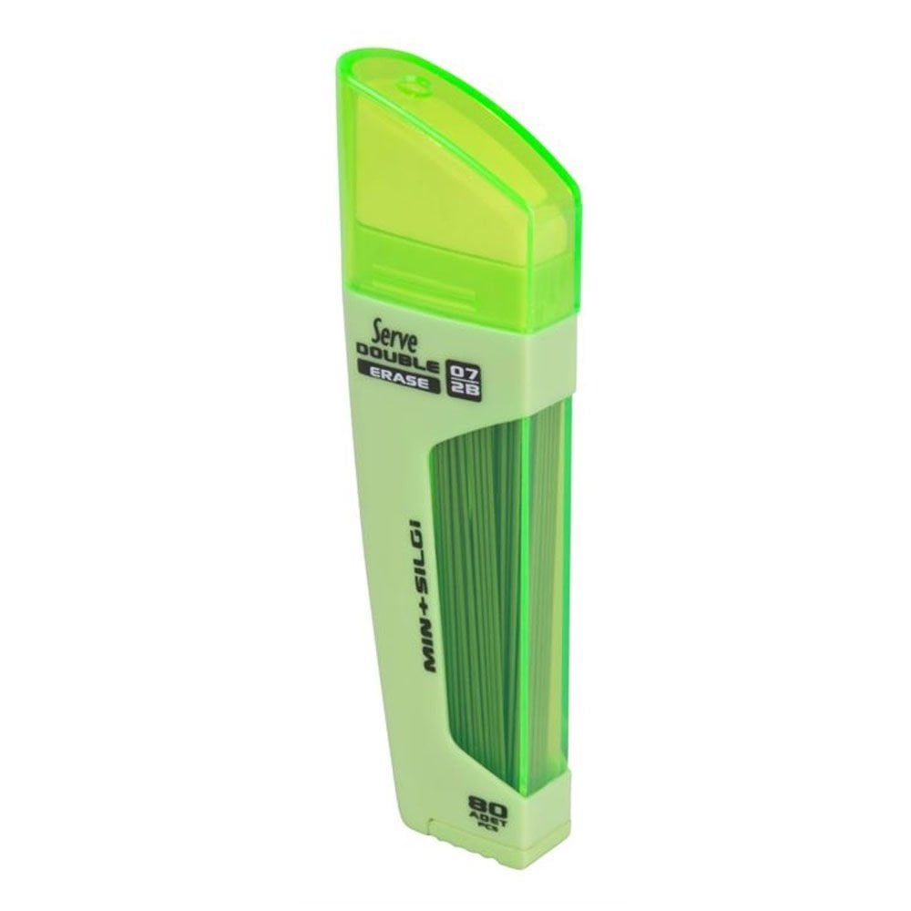 Serve Double Erase Pastel Yeşil Tüp Silgili 0.7 mm Uç
