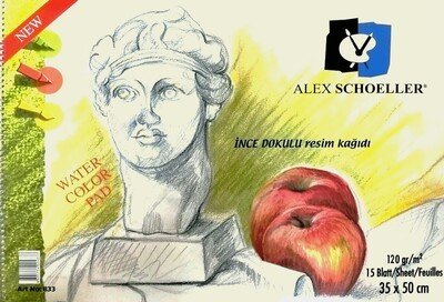 Alex Schoeller 35x50 120 gr 15 Yaprak Spiralli Resim Defteri