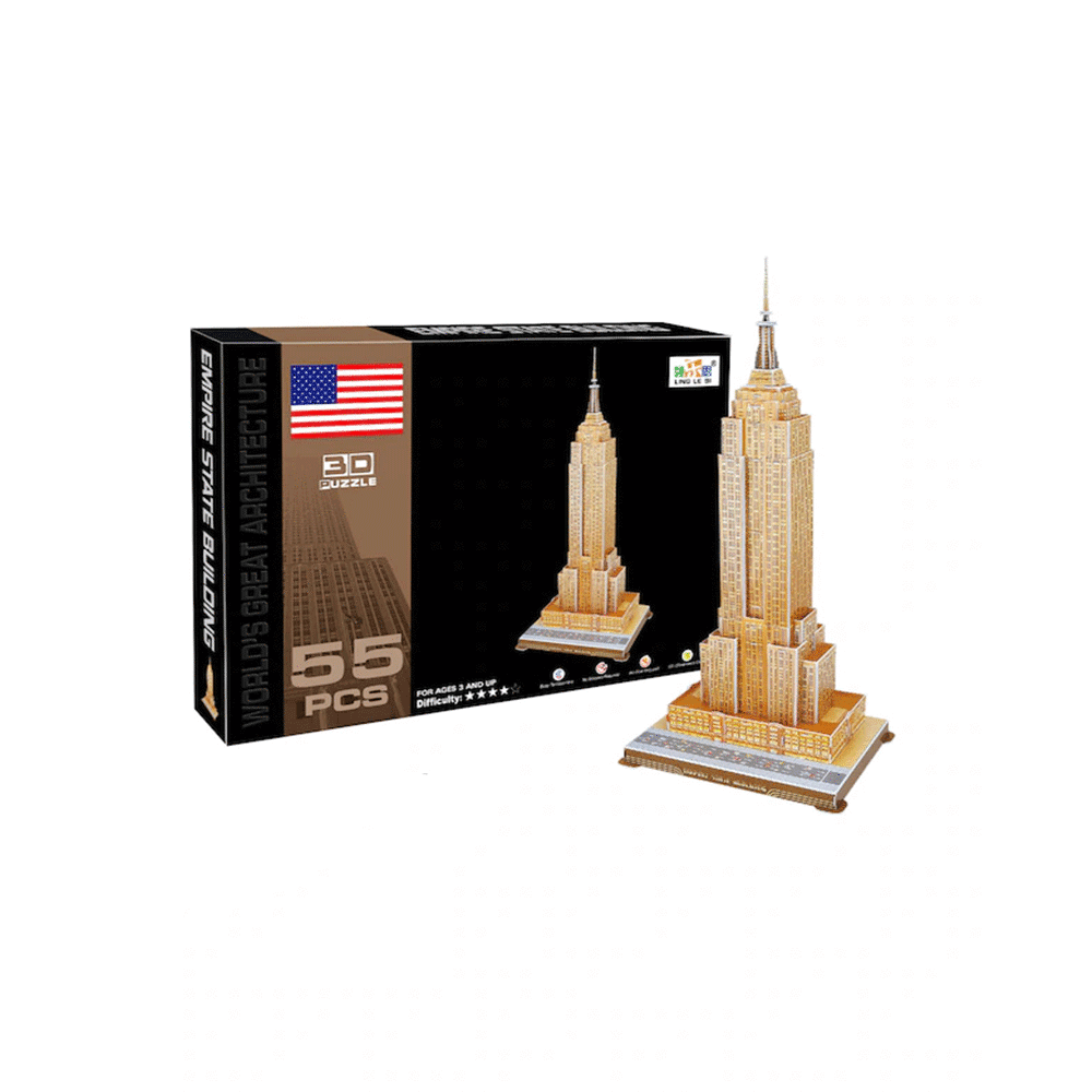 CC Oyuncak Empire State Binası 55 Parça 3D Puzzle