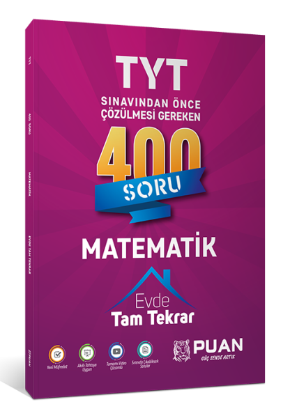 Puan Yayınları TYT Matematik Tekrar Çözümlü 400 Soru