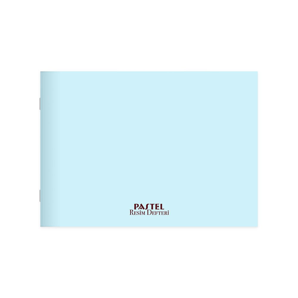 Keskin Color Tel Dikişli Pastel Mavi Plastik Kapak 24 Yaprak 25*35 Resim Defteri