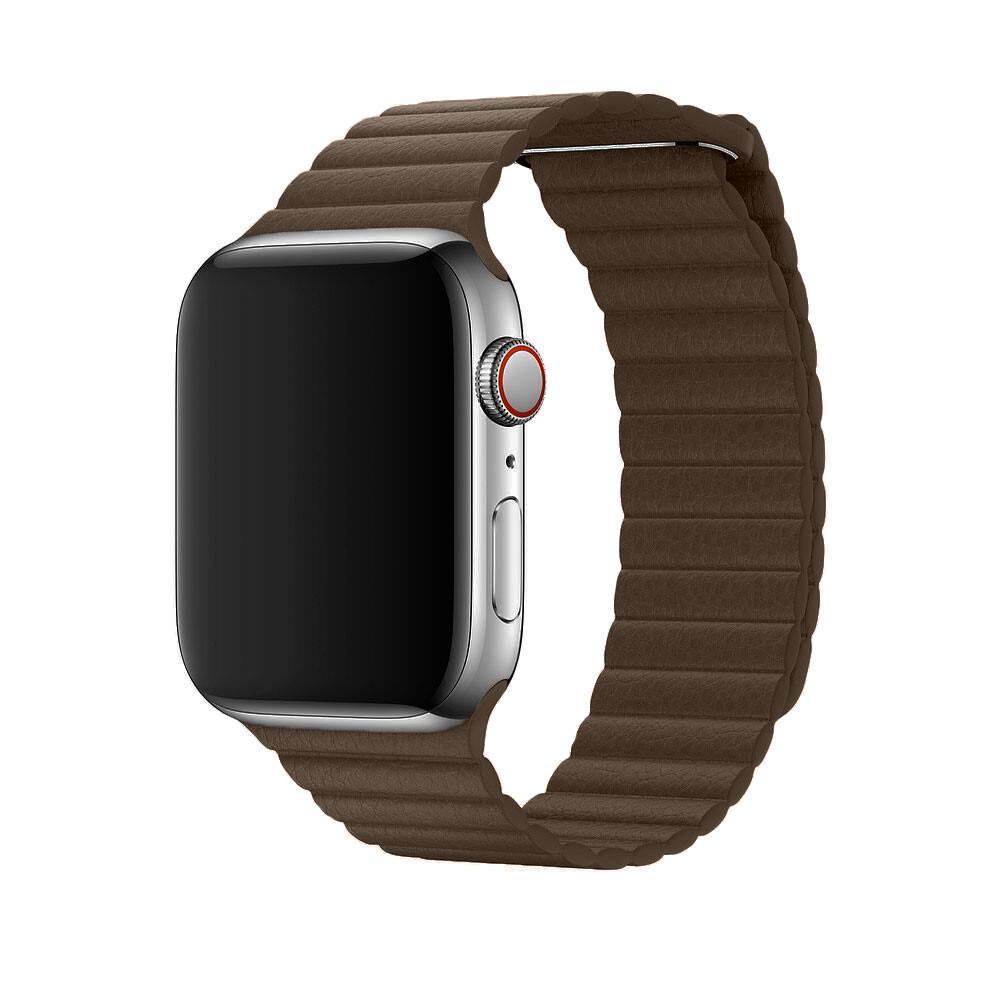 Apple Watch Deri Loop Kordon - Koyu Kahve