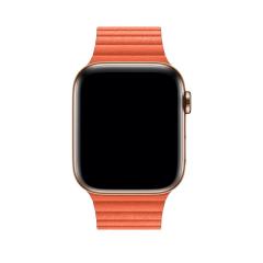 Apple Watch Deri Loop Kordon - Turuncu