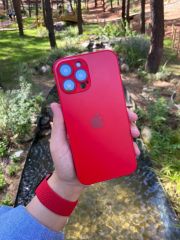 iPhone A-G Glass Case - Cola Red