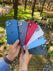 iPhone A-G Glass Case - Sierra Blue