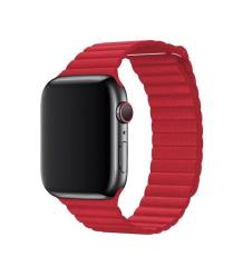 Apple Watch Deri Loop Kordon - Kırmızı