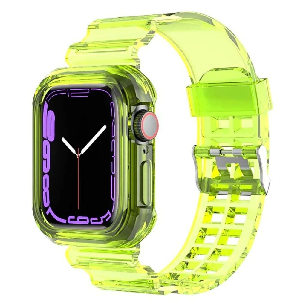 Apple Watch Transparent Kordon - Neon Sarı