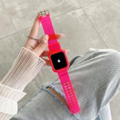 Apple Watch Transparent Kordon - Pembe