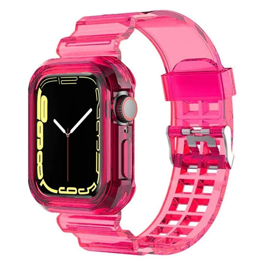 Apple Watch Transparent Kordon - Pembe
