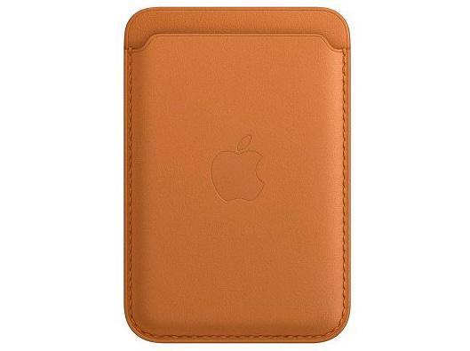 Apple MagSafe Özellikli Deri Cüzdan - Kızıl Kahverengi