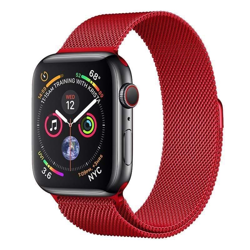 Apple Watch Milano Loop Kordon - Kırmızı