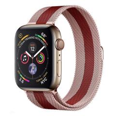 Apple Watch Milano Loop Kordon - Red/Rose