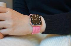 Apple Watch Solo Loop Örgü - Pembe Limonata