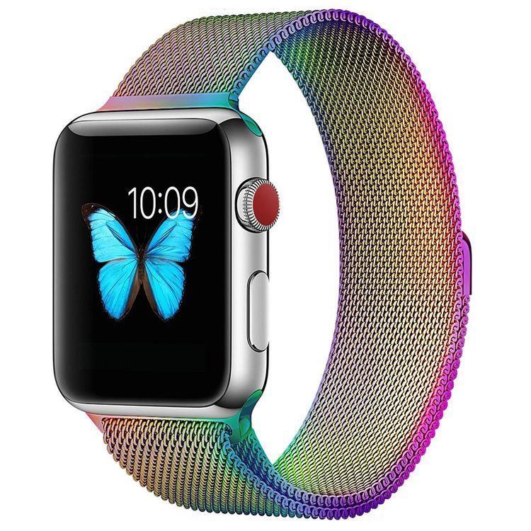 Apple Watch Milano Loop Kordon - Rainbow