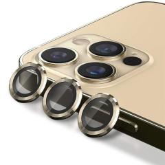 iPhone Renkli Metal Lens Koruyucu - Gold