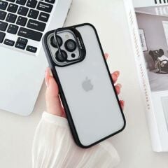 iPhone Easoncase Lensli Mika Kılıf - Siyah