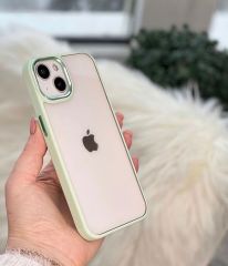 iPhone Kristal Şeffaf Kılıf - Fıstık yeşili