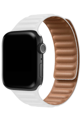 Apple Watch Baklalı Deri Loop - Beyaz