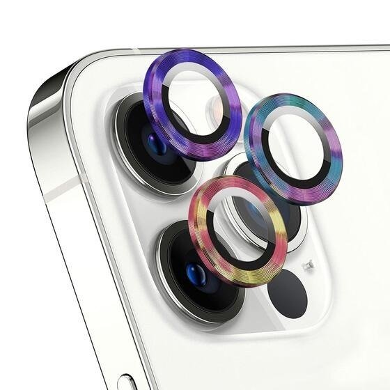 iPhone Renkli Metal Lens Koruyucu - Multicolor
