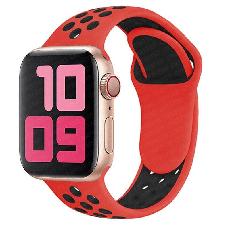 Apple Watch Nike Kordon - Kırmızı/Siyah