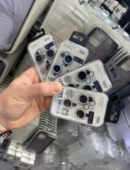 iPhone Taşlı Kamera Koruyucu Lens - Gümüş