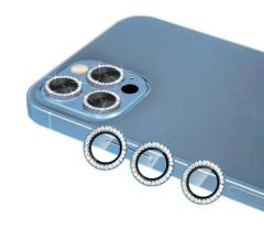 iPhone Taşlı Kamera Koruyucu Lens - Sierra Blue