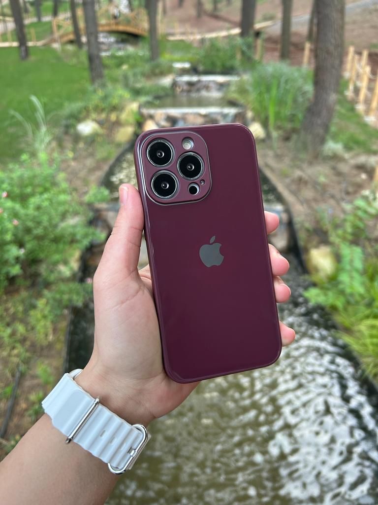 iPhone Cam Kılıf - Bordo