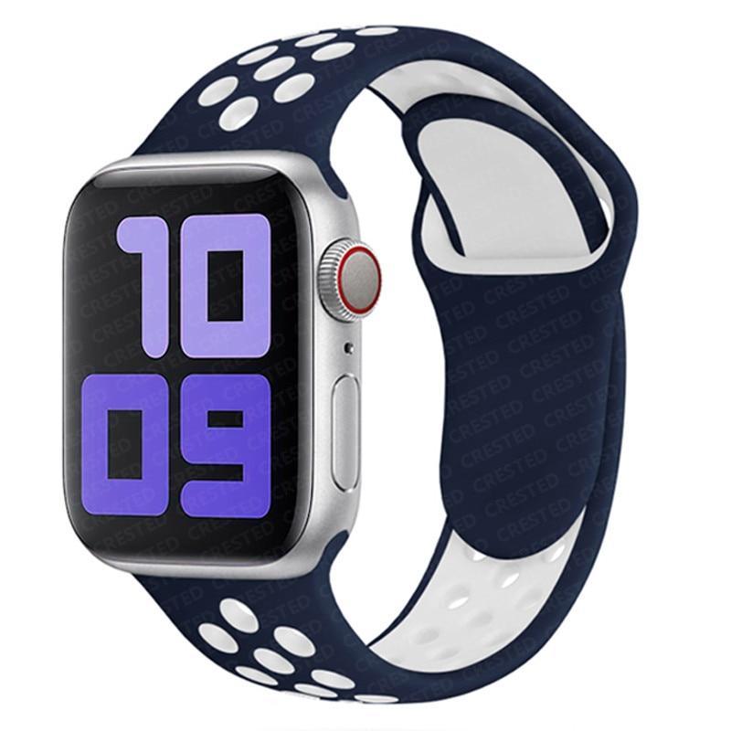 Apple Watch Nike Kordon - Mavi/Beyaz