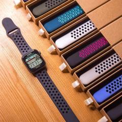 Apple Watch Nike Kordon - Mavi/Beyaz