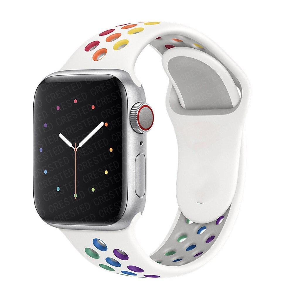 Apple Watch Nike Kordon - Beyaz Rainbow