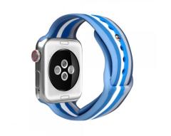 Apple Watch Silicon Kordon - Mavi Gökkuşağı