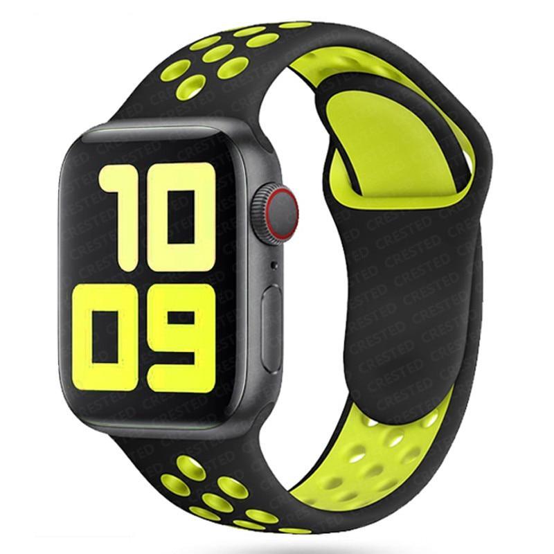 Apple Watch Nike Kordon - Siyah/Sarı