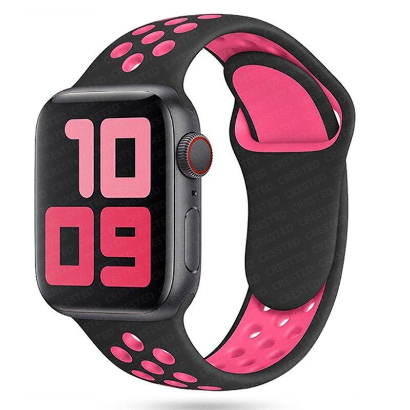 Apple Watch Nike Kordon - Siyah/Pembe