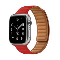 Apple Watch Baklalı Deri Loop - Kırmızı