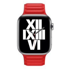 Apple Watch Baklalı Deri Loop - Kırmızı