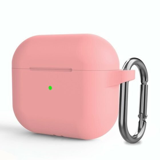 Airpods 3.Nesil Kancalı Silicon Kılıf - Pembe