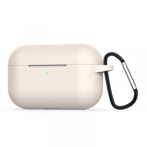 Airpods Pro Kancalı Silicon Kılıf - Bej